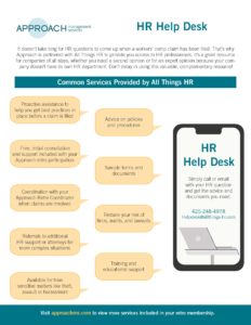 Complimentary HR Help Desk service to clients of Approach Management Services' managed Retro Group.